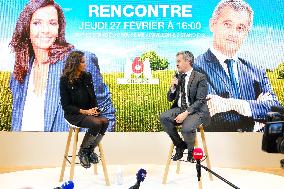 Karine Le Marchand and Gerald Darmanin at Agricultural Show - Paris