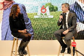 Karine Le Marchand and Gerald Darmanin at Agricultural Show - Paris