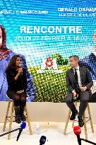 Karine Le Marchand and Gerald Darmanin at Agricultural Show - Paris