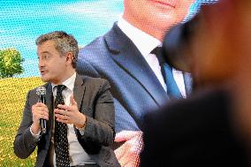 Karine Le Marchand and Gerald Darmanin at Agricultural Show - Paris