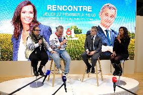 Karine Le Marchand and Gerald Darmanin at Agricultural Show - Paris