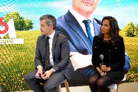 Karine Le Marchand and Gerald Darmanin at Agricultural Show - Paris