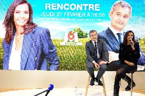 Karine Le Marchand and Gerald Darmanin at Agricultural Show - Paris