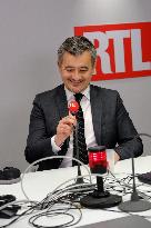 Minister of Justice Gerald Darmanin on RTL set at Agricultural Show - Paris