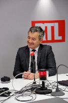 Minister of Justice Gerald Darmanin on RTL set at Agricultural Show - Paris