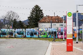 Tram Station Freiburg Trade Fair
