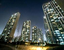 Country Garden Residential Night Scene in Binzhou