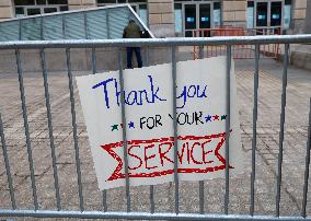 USAID Employees Collect Belongings After Mass Layoff In Washington DC