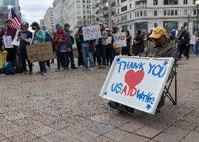 USAID Employees Collect Belongings After Mass Layoff In Washington DC