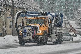 Heavy Snow Falling In Toronto, Canada