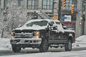 Heavy Snow Falling In Toronto, Canada