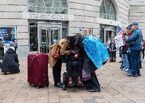 USAID Employees Collect Belongings After Mass Layoff In Washington DC