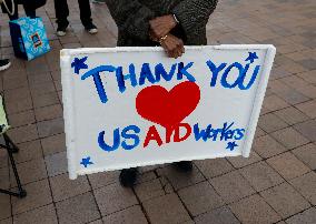 USAID Employees Collect Belongings After Mass Layoff In Washington DC