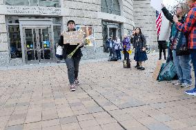 USAID Employees Collect Belongings After Mass Layoff In Washington DC