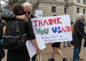 USAID Employees Collect Belongings After Mass Layoff In Washington DC