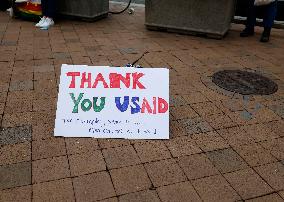 USAID Employees Collect Belongings After Mass Layoff In Washington DC