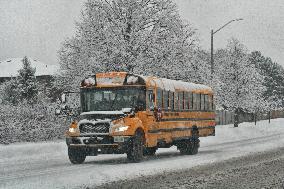 Heavy Snow Falling In Toronto, Canada