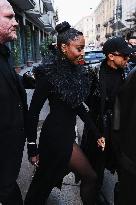 MFW - Normani arrives at Blumarine Fashion Show