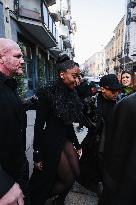 MFW - Normani arrives at Blumarine Fashion Show