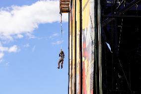 The Rides And Fairground Businesses For The Oktoberfest In Munich Will Be Set Up