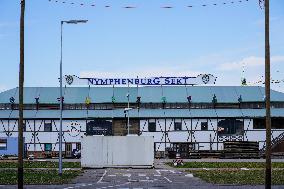 Setting Up The Beer Tents For The Oktoberfest In Munich