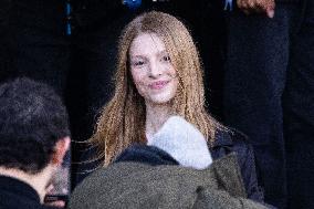 MFW - Hunter Schafer Arrives At Prada