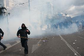 Protest On Anniversary Of Deadly Train Crash In Greece