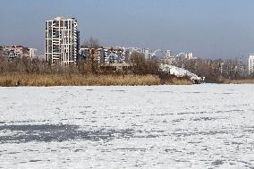 Ice fishing in Dnipro