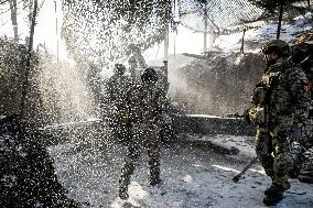 Work of 44th Brigades artillery unit in Zaporizhzhia sector