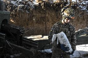 Work of 44th Brigades artillery unit in Zaporizhzhia sector