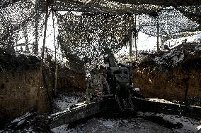 Work of 44th Brigades artillery unit in Zaporizhzhia sector