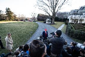 President Donald J Trump  Departs The White House