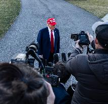 President Donald J Trump  Departs The White House