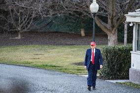 President Donald J Trump  Departs The White House