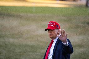 President Donald J Trump  Departs The White House