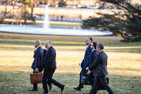 President Donald J Trump  Departs The White House