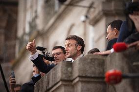 President Of France Emmanuel Macron Visit Porto, Portugal