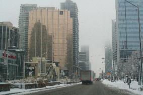 Daily Life During Winter In Toronto, Canada