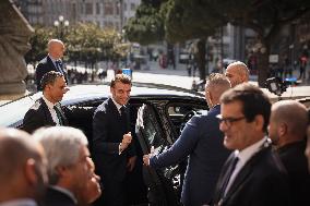 President Of France Emmanuel Macron Visit Porto, Portugal