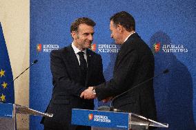 President Of France Emmanuel Macron Visit Porto, Portugal