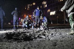 Aftermath Hit By A Russian Drone Strike, Amid Russia's Attack On Ukraine, In Kharkiv, Ukraine