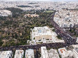 Nationwide Strike Called In Greece To Mark Second Anniversary Of Tempe Rail Disaster