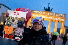 Brandenburg Gate enlightened in orange in solidarity to Hamas Hostages