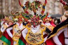 Carnival Parade In Madrid, Spain