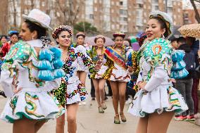 Carnival Parade In Madrid, Spain