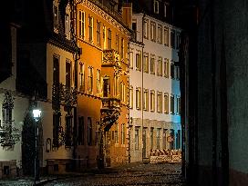 Evening In Freiburg, City At The Southwestern Foothills Of The Black Forest