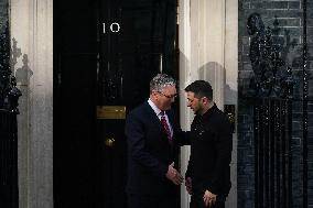 UK Prime Minister Keir Starmer Meets Ukraine's President Volodymyr Zelensky