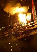 Annual fire festival at Todai-ji temple