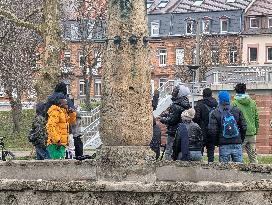 African Migrants In A Park