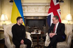 Sir Keir Starmer Welcomes Volodymyr Zelensky - London